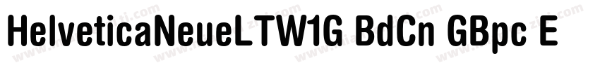 HelveticaNeueLTW1G BdCn GBpc EUC H字体转换